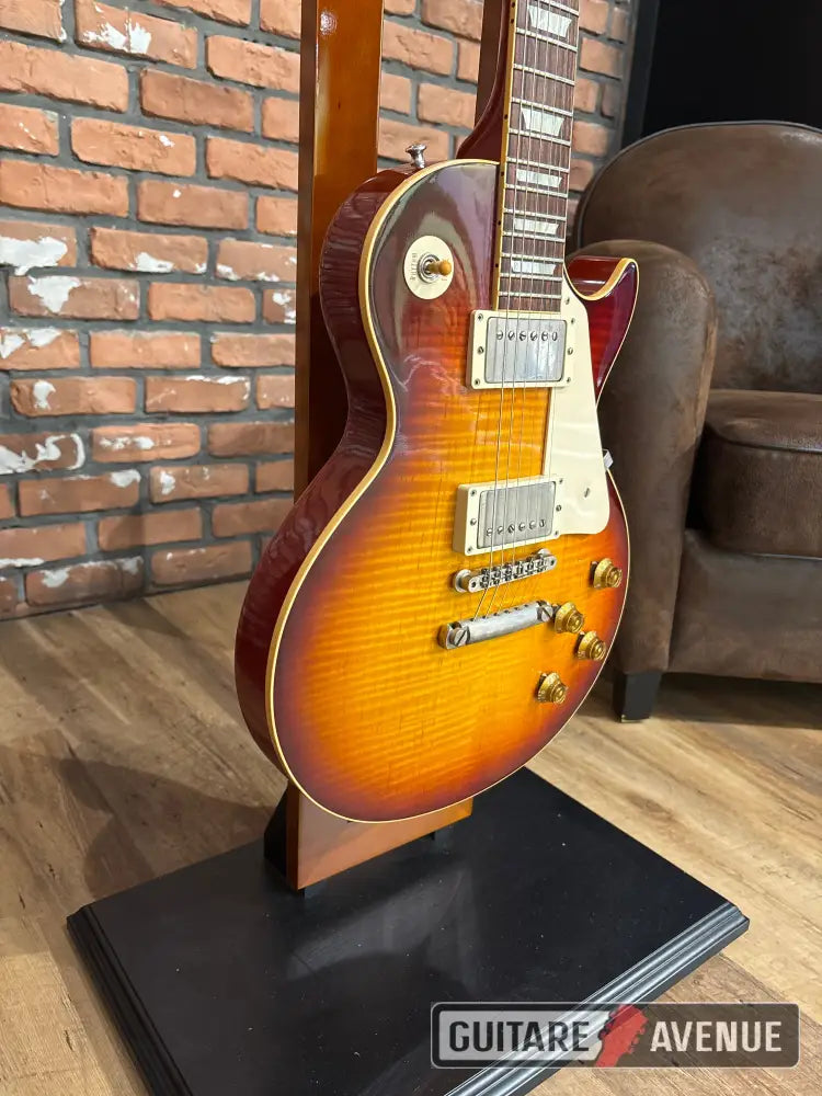 Gibson Les Paul 58 Reissue Vos Bourbon Burst Custom Shop - Occasion Guitare Électrique