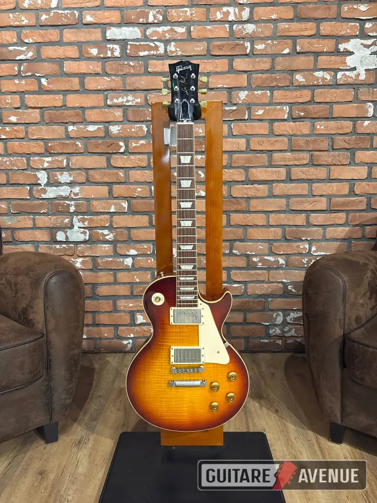 Gibson Les Paul 58 Reissue Vos Bourbon Burst Custom Shop - Occasion Guitare Électrique